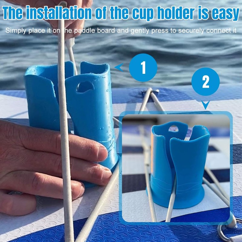 mizikuu 2 Pieces Paddle Board Drink Holder, Kayak Water Bottle
