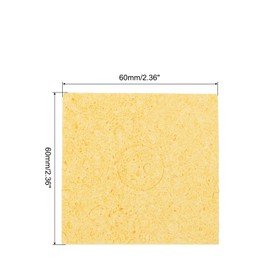 sourcing map 15PCS Soldering Sponge 60 x 60mm Square with Holes Deep Cleaning Pad Welding Tip Iron Replacement for Cleaning Soldering Iron 3mm Natural Thickness 14mm Water Absorption Thickness