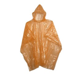 Sara Glove Emergency Disposable Rain Ponchos (Sold in Packs of 10 and 200) (Orange, 5 Pack)