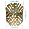 Gold Hollow drum lampshades, unique moroccan pattern small round metal