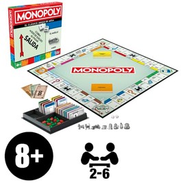 Hasbro Gaming Monopoly - Juego de Mesa de Negociar Propiedades con Bandeja de Almacenamiento y Tokens Grandes para 2 a 6 Jugadores a Partir de 8 años