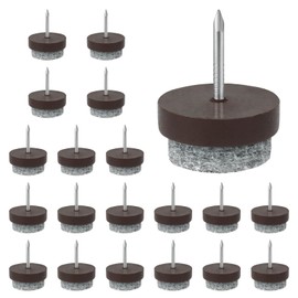 Flintronic Pack of 20 Felt Gliders Screws, Diameter 20 mm Chair Felt Gliders Screws, Felt Gliders for Chairs Screws for Furniture Chairs Laminate Parquet Tiles, Chair Leg Protectors, Floor Protection