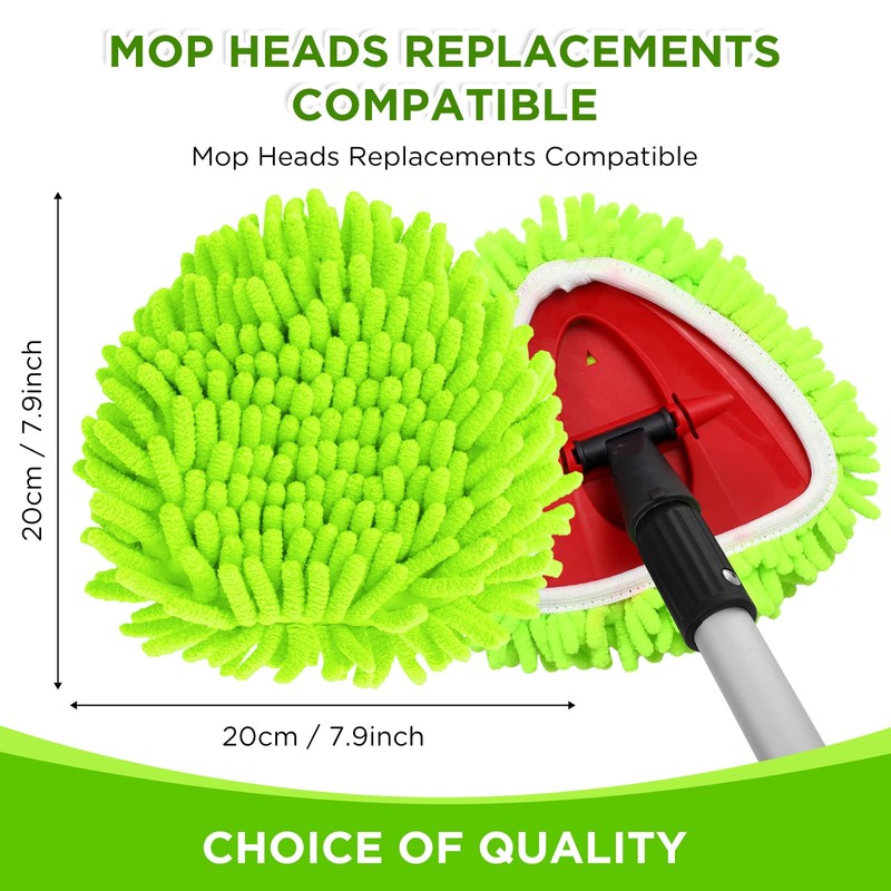 Baderke 3 Pack Chenille Mop Heads Replacements Compatible with 1