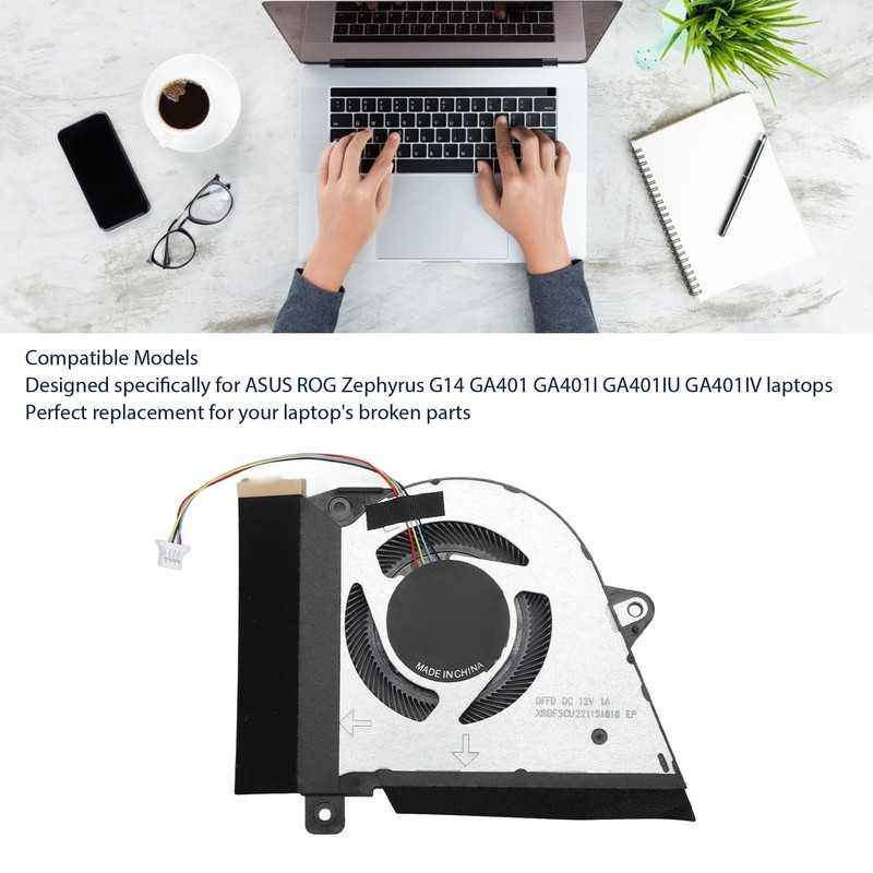 Laptop Cooling Fan for ASUS Replacement 4 Pin Cooling Fan