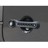 PKEDUO Black Door Handle Inserts + Star Push Button Covers
