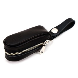 Agility affa "Panse" Key Case, 3 Strand, Compatible with Smart Keys, 2 Pieces, Leather, Belt Loop, Smart Key Case, Men's, Women's, Black