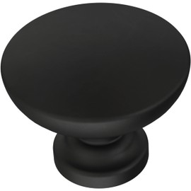 Franklin Brass Fulton Cabinet Knob, Matte Black, 1-3/16 in (30mm) Drawer Knob, 5 Pack, P29523Z-FBA-B