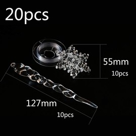 ToBeIT 10 Pieces Snowflake and 10 Pieces Icicle Christmas Tree Pendants Christmas Decoration