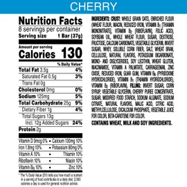 Kellogg's Nutri-Grain, Soft Baked Breakfast Bars, Cherry, Made with Whole Grain, 10.4 oz (8 Count)