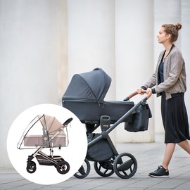 CATOR Universal-Regenschutz für Kinderwagen, Regenschutz für Kinderwagen, transparenter Kinderwagen-Regenschutz für Outdoor-Reisen, Kinderwagen-Regenschutz für wasserdicht, Staub- und Wetterschutz