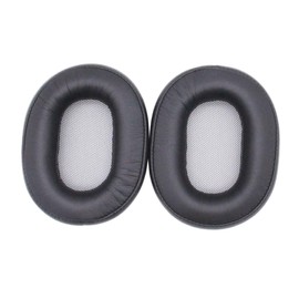 jojofuny 1pc Sponge Earphone Cover Dust Leather Earmuff Cushion for Headphones Comfortable Replacement Ear Pads Flexible Design Black