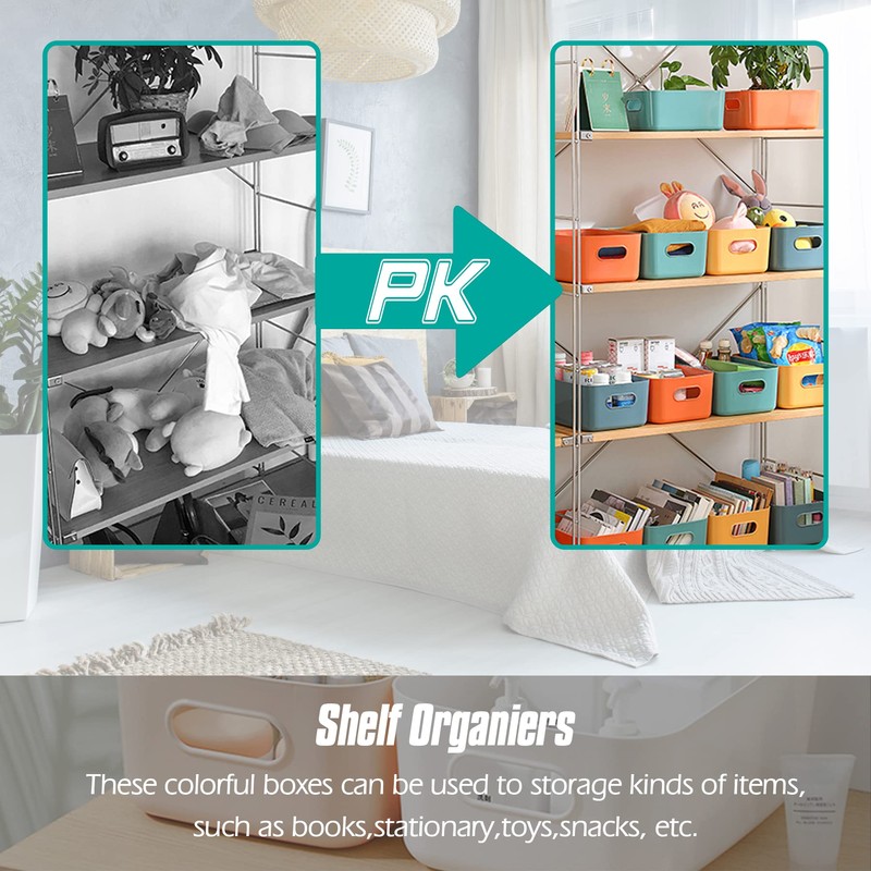 Spesh Pack of 6 Plastic Storage Boxes for Kitchen, Children's