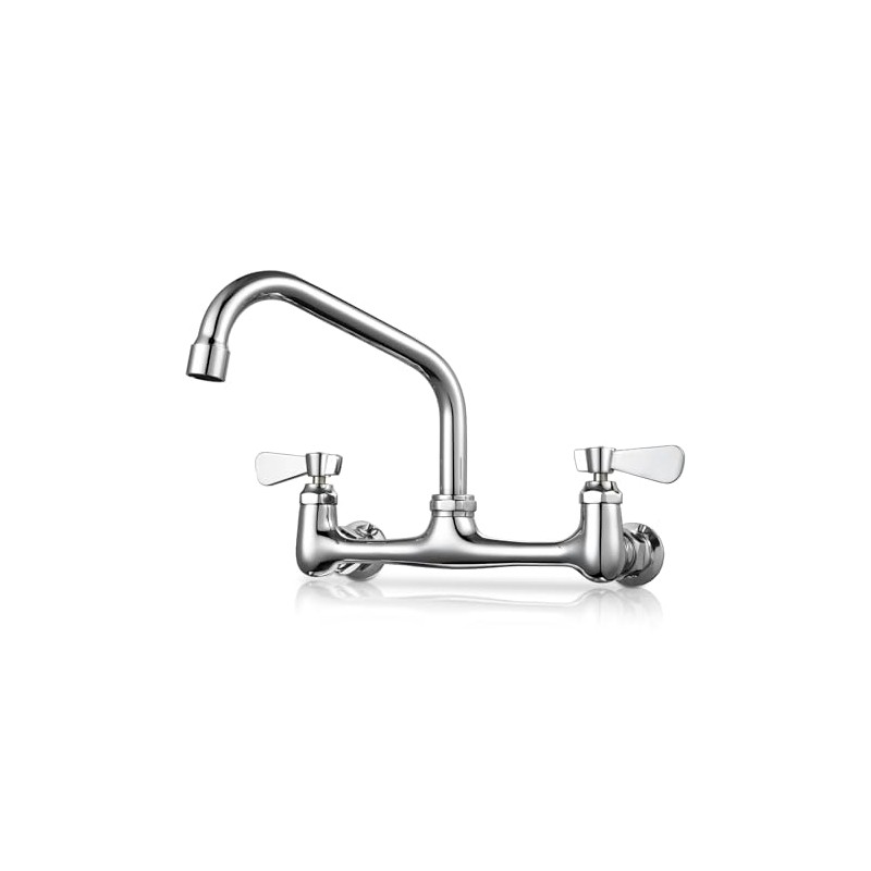 Commercial Wall Mount Faucet (10" Swivel Spout)