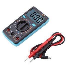 Digital Multimeter, AC/DC 0-50 Handheld with LCD Display Measures Current, Resistance, Continuity, Frequency Tests Diodes, Temperature, Voltage Tester(Blue)