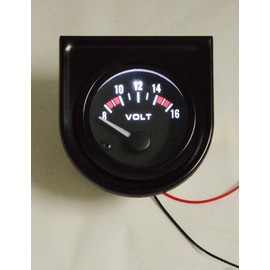 yiteng Automotive High Sensitivity 52mm Voltmeter Voltage Gauge Meter Power Supply Voltage Measurement Voltage Display 8-16v
