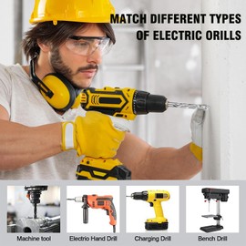 SAMIQU Drill Bit Set,New Four-Flute Sawtooth Eccentric Drill Bit,Four-Edged Serrated Twist Drill Bit for Wood, Marble, Concrete,Wall Tiles