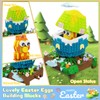 QOQ Easter Eggs and Chick Building Toy Set, Easter Building