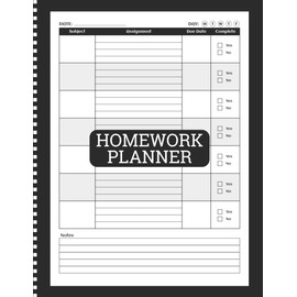 Homework Planner for ADHD Students, Undated Assignment Tracker Notebook