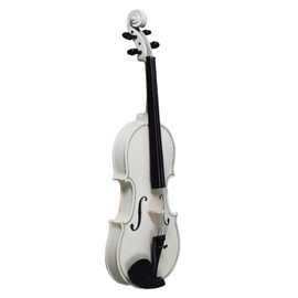 4/4 Acoustic Violin,Handmade Solid Wood Violin Starter Beginners Kit with Case, Bow, Rosin for Beginners Amateurs (White)