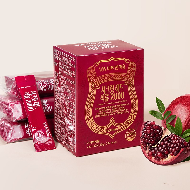 Vitamin Village Secret Red Pomegranate 2000 30 packets, 1 pack