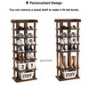 HOMEFORT 7-Tier Wood Shoe Rack, Double Rows Shoe Shelf, Shoe