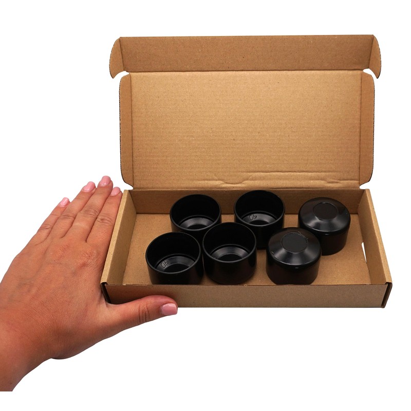 SKIR'CO Pack of 6 Fence Post Caps Round 40 mm