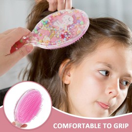 KOQAIIZ Lockenbürste, Curl Hair Brush, Haarbürste zum Kämmen und Formen von Männer- und Frauenlocken, Perfekte Bürste für Kinder & Reisen, Einhorn-Zauber