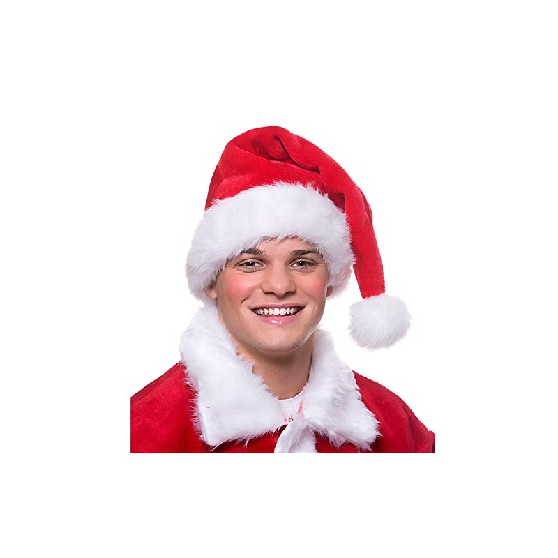 Wicked Costumes Adult Unisex Christmas Super Deluxe Plush Santa Hat