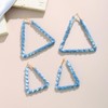 Denim Large Hoop Earrings Cool Jeans Punk Earrings Dennim Geometric