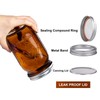 WELLIFE Amber Mason Jars, 9 Pack wide mouth mason jars
