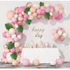 132Pcs Pink Balloons Arch Garland Kit, Blush Peach Rose Gold