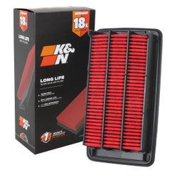K&N KNA-5044 Filtro de Aire del Motor Larga Vida 18000 Millas Compatible con Honda Civic L4 1.5L 2014-2019, Rojo/Negro