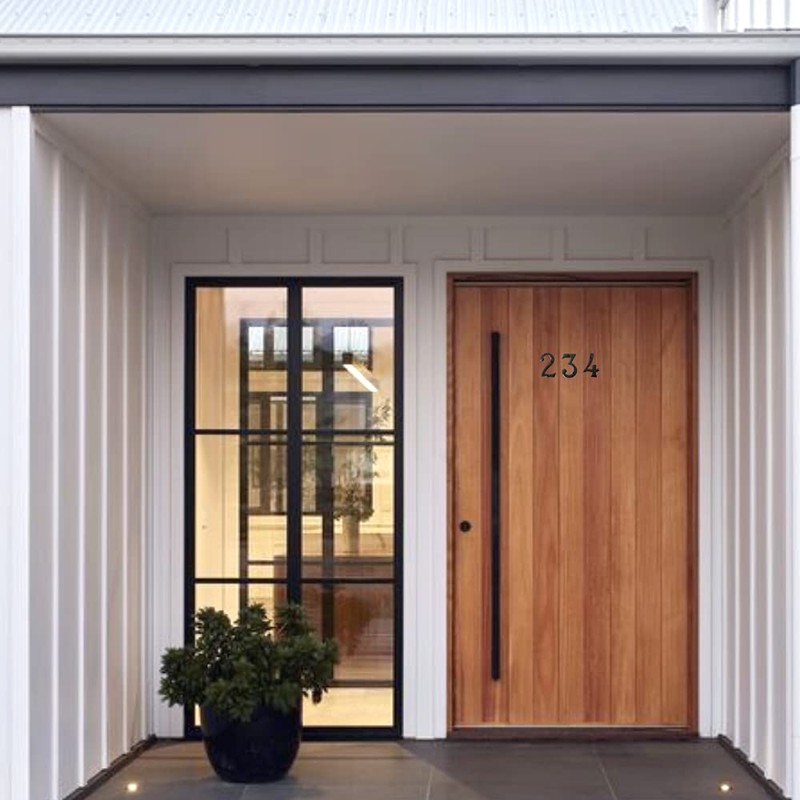 4" Solid Brass Satin Black Mailbox Address Number