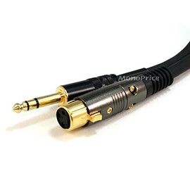 Monoprice 104768 3-Feet Premier Series XLR Female to 1/4-Inch TRS Male 16AWG Cable