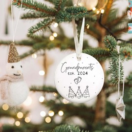 Grandparents Gifts - First Time Grandparents Gifts - Gifts for Grandparents, Gifts for New Grandparents, Gifts for First Time Grandparents - Grandma Grandpa Ornament - Ceramic Christmas Ornament 2024