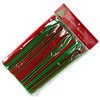 Chef Craft Select Plastic Flexible Christmas Straws, 8 inch 100