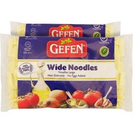 Gefen Gluten Free Wide Noodles 9oz (2 Pack) | No Eggs Added | Large Noodles