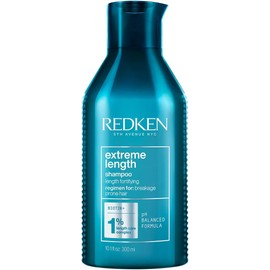 REDKEN- Shampoo Extreme Length | Shampoo anti-quiebre para un cabello más largo y sano | Fortalece el cabello desde la raíz hasta las puntas y reduce el quiebre | Formulado con Biotina | 300ml