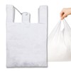 Delivery Milky White Plastic Bags, 100 pcs, 34x52cm Extra Large 20L