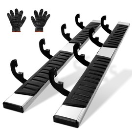 VEVOR Running Boards, 6" Step Bars Compatible with 2019-2023 Chevy Silverado/GMC Sierra 1500, 2020-2024 2500/3500HD Crew Cab, 201 Stainless Steel Side Steps Nerf Bars, 500LBS, 2 Piece