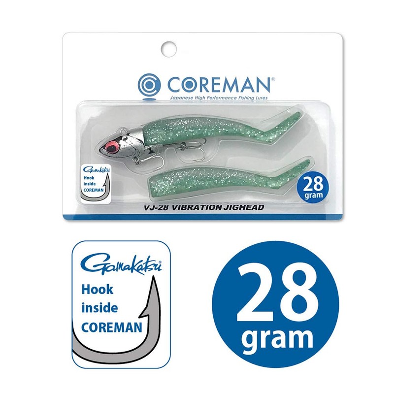 Coreman Worm VJ-28 Vibrating Jig Head #008 Silver Head/Pink Back