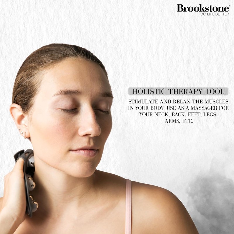 Brookstone Palm Roller Body Massager - Medium Handheld Roller Massager