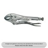 Locking Pliers Curved Jaw with Wire Cutters 5WR, 125MM Pack