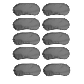 10 Pack Sleep Mask Eye Mask, Eye Mask Shade Cover Sleeping Night Blindfold Lightweight Comfortable Soft Eyeshade Cover with Adjustable strap for Women Men Kids Travel Sleep(Black)