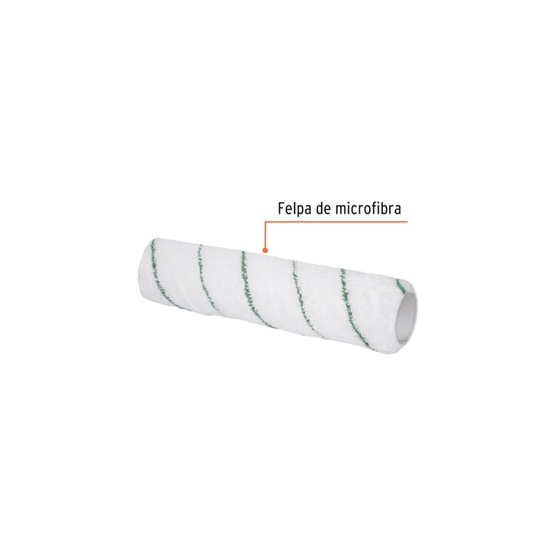TRUPER Repuesto rodillo para pintar, 9 x 3/8', de microfibra
