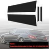 FZJDSD 4PCS Car Door Pillar Posts Trim Black Glossy Compatible