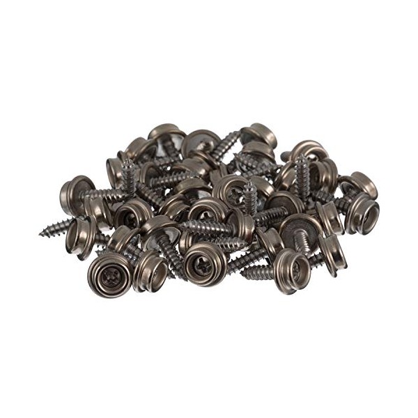 Seachoice 59399 Button Stud with Tapping Screw â 18-8 Stainless
