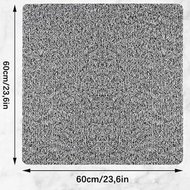 Loofah Bath Mat, Shower Mat, Non-Slip, Soft Comfort Shower Mats, Bath Mat, Shower Mat, Non-Slip - Families, Children & Seniors (60 x 60 cm, Grey)