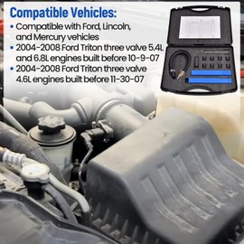 FuseRish 39300 3-Valve M16x1.5 Sparkplug Insert Repair Kit Compatible with Ford Triton 3 Valve 4.6L, 5.4L and 6.8L Engines 2004-2008, Used for Repairing Spark Plug Threads in Cylinder