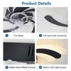 Dalouguan Ceiling Fan with Lights Remote Control, Black Modern Ceiling